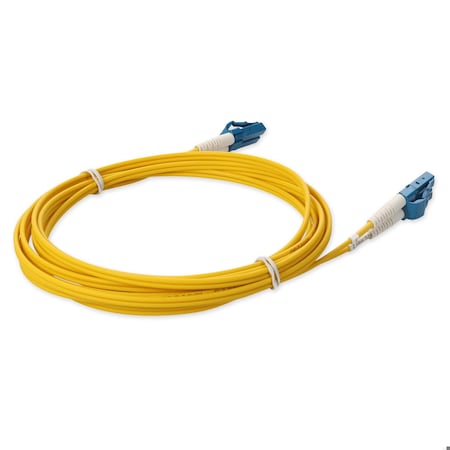 Add-On 2M LC MALE TO LC MALE OS2 STRAIGHT YELLOW DUPLEX FIBER PLENUM PATCH CA ADD-LC-LC-2M9SMFP